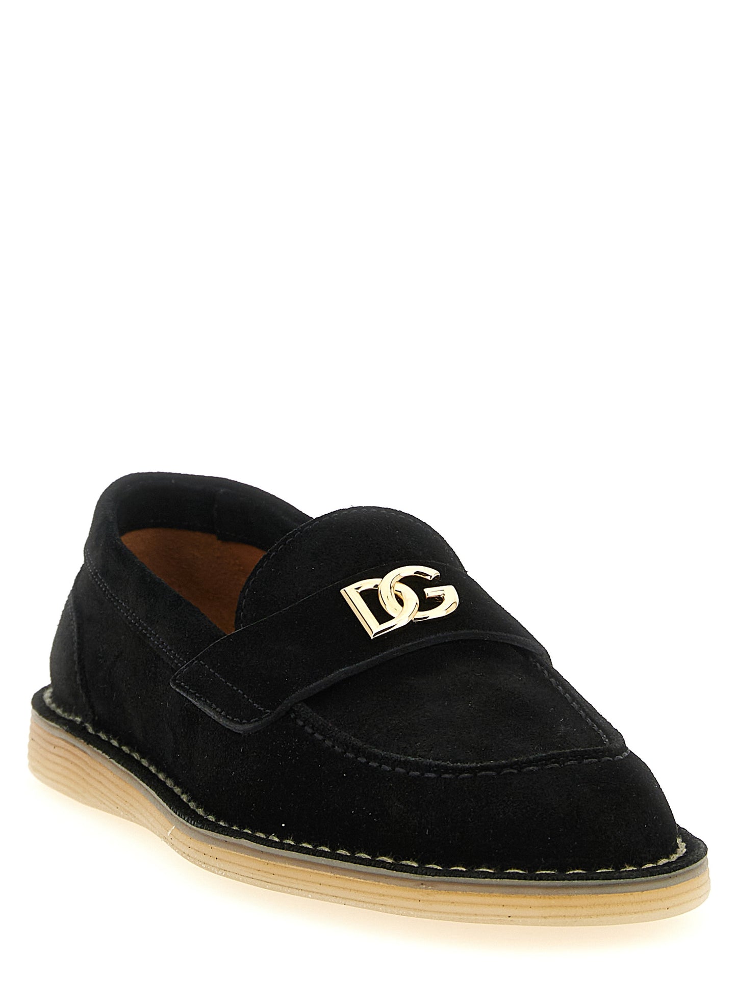 Black Calfskin Slip-On Loafers