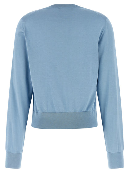 Blue Silk Cardigan