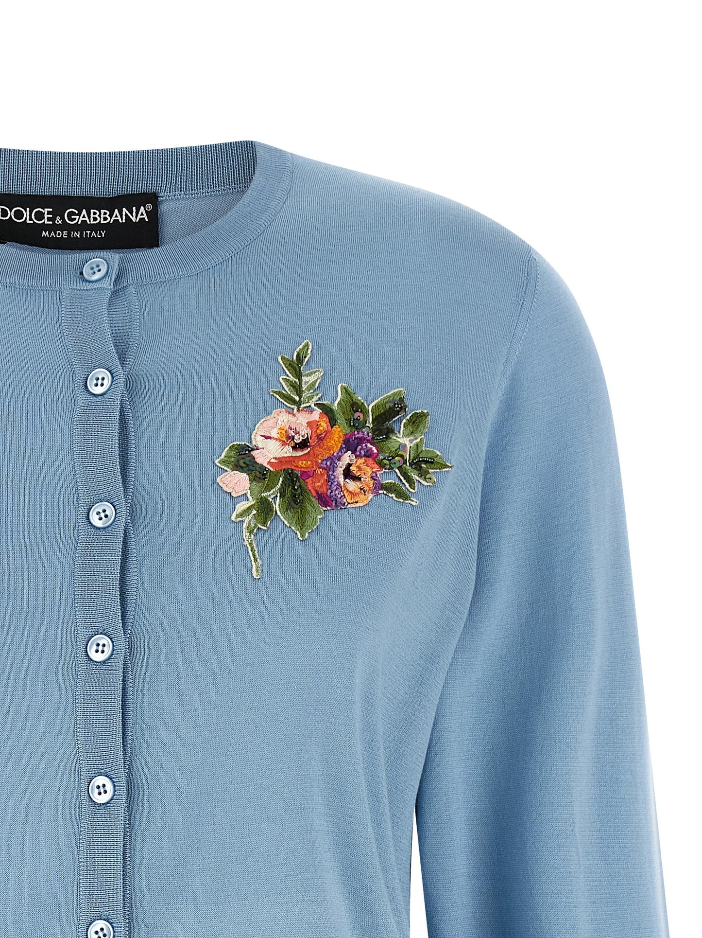 Blue Silk Cardigan
