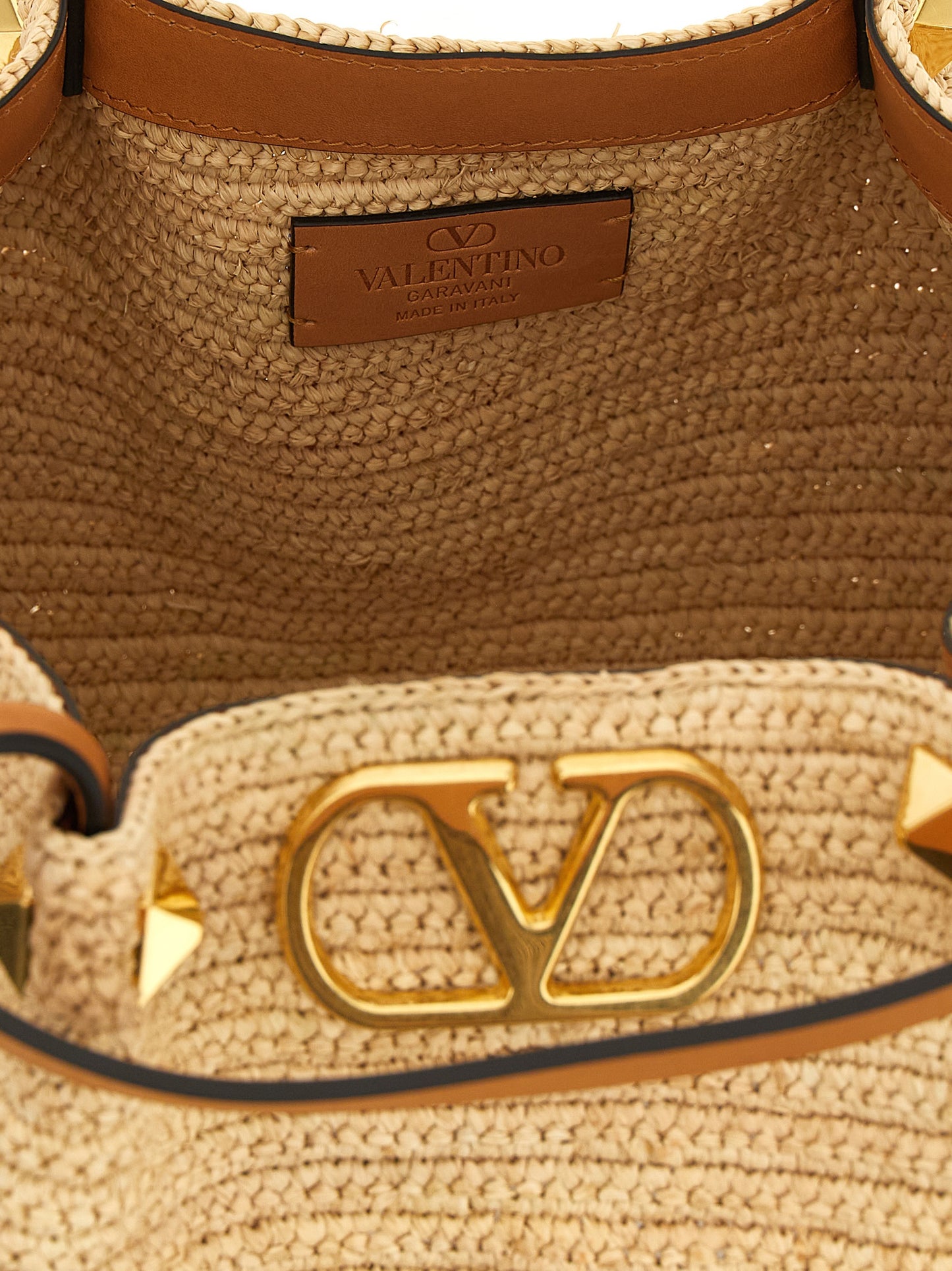 Beige Straw Tote Bag