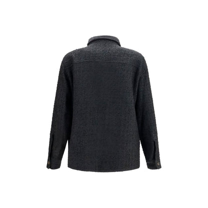 Black Cotton Full-Length Jacket