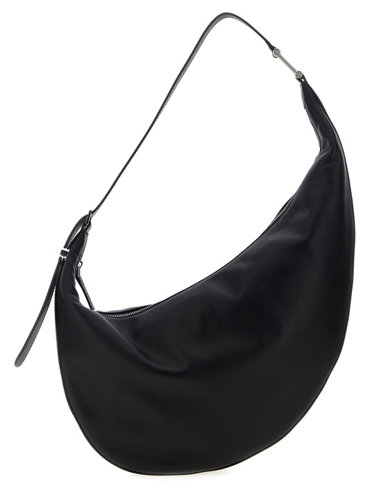 Black Calfskin Shoulder Bag