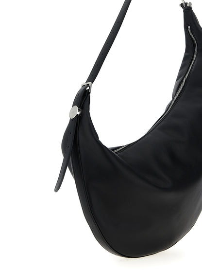 Black Calfskin Shoulder Bag