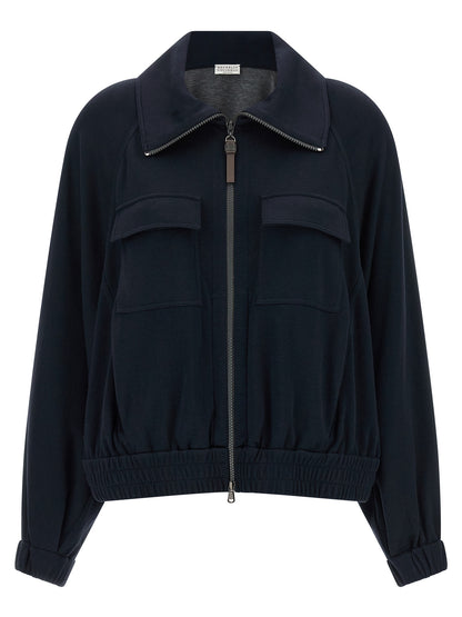 Blue Cotton Bomber