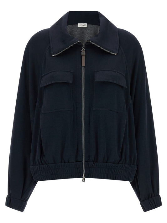 Blue Cotton Bomber