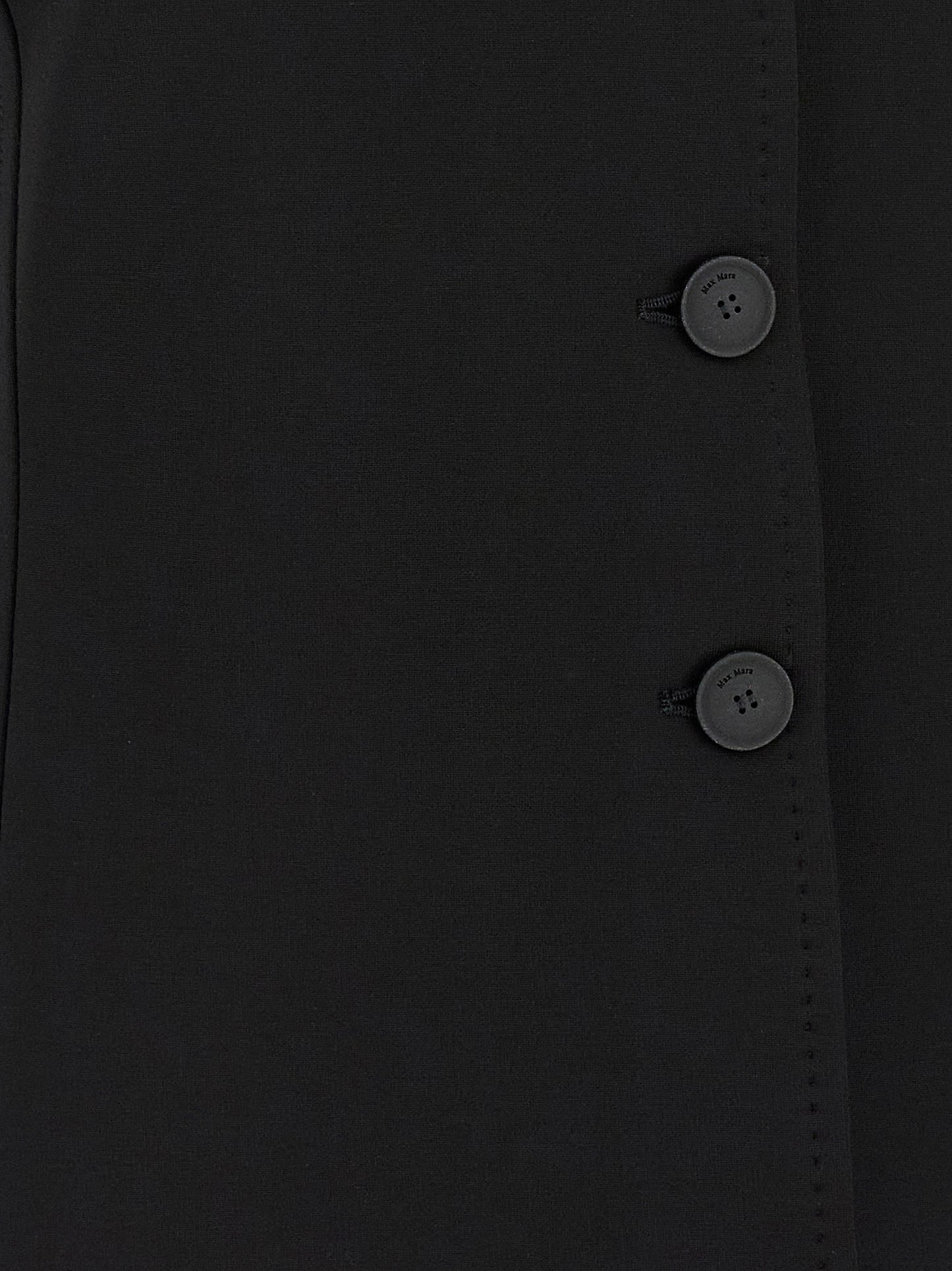 Black Viscose Sleeveless Jacket