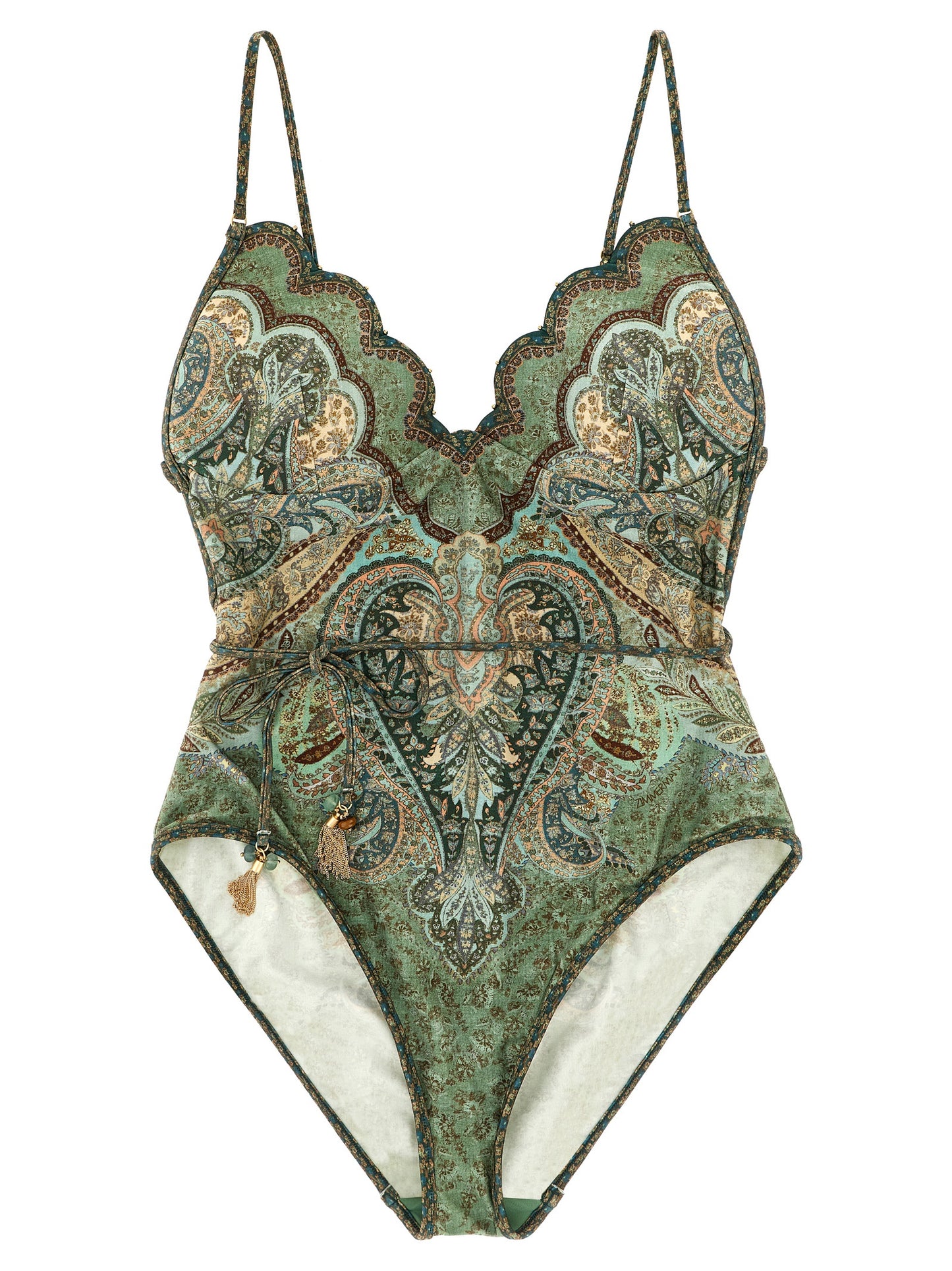 Bicolor Polyamide One-Piece Swimsuit