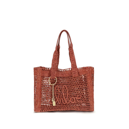 Brown Raffia Shoulder Bag