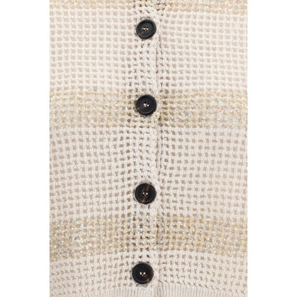 Beige Cotton Cardigan
