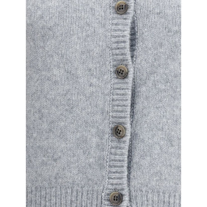 Gray Cashmere Cardigan