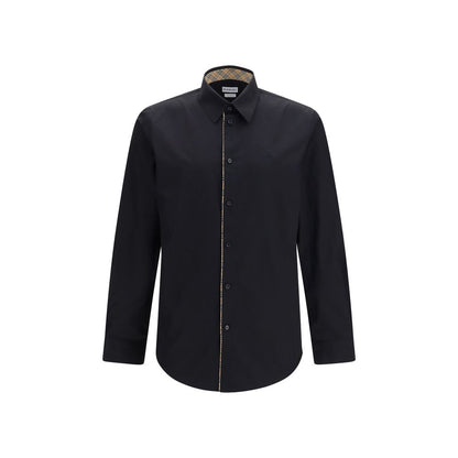 Black Cotton Dress Shirt