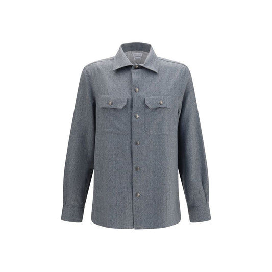 Gray Wool Oves Aries Dress Shirt