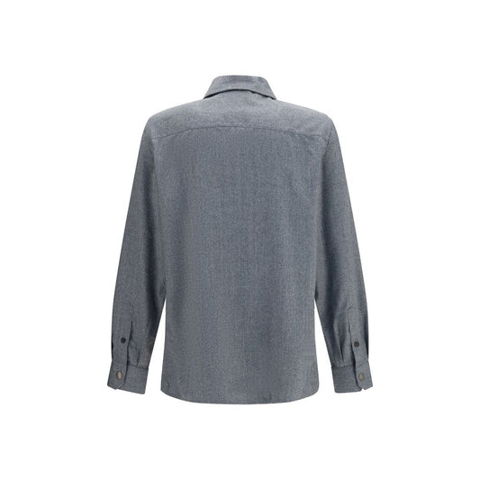 Gray Wool Oves Aries Dress Shirt