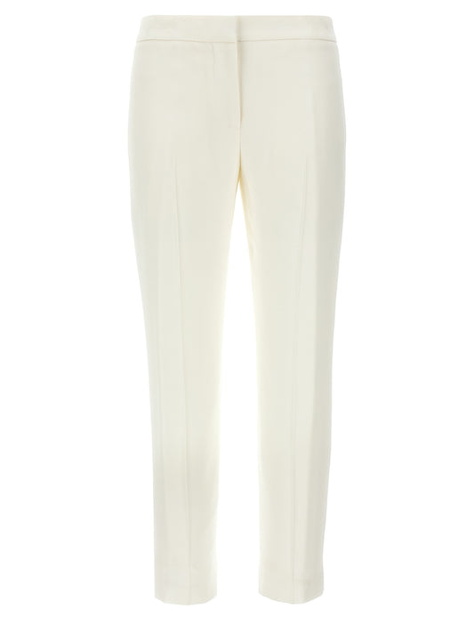 White Viscose Casual Pants