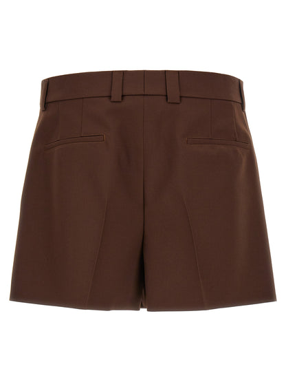 Brown Wool Bermuda Shorts