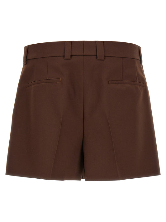 Brown Wool Bermuda Shorts