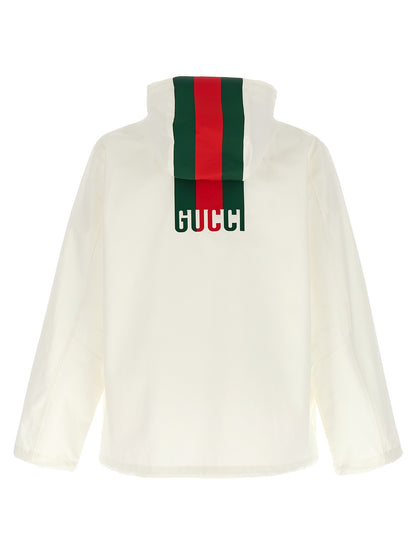 White Cotton Shell Jacket