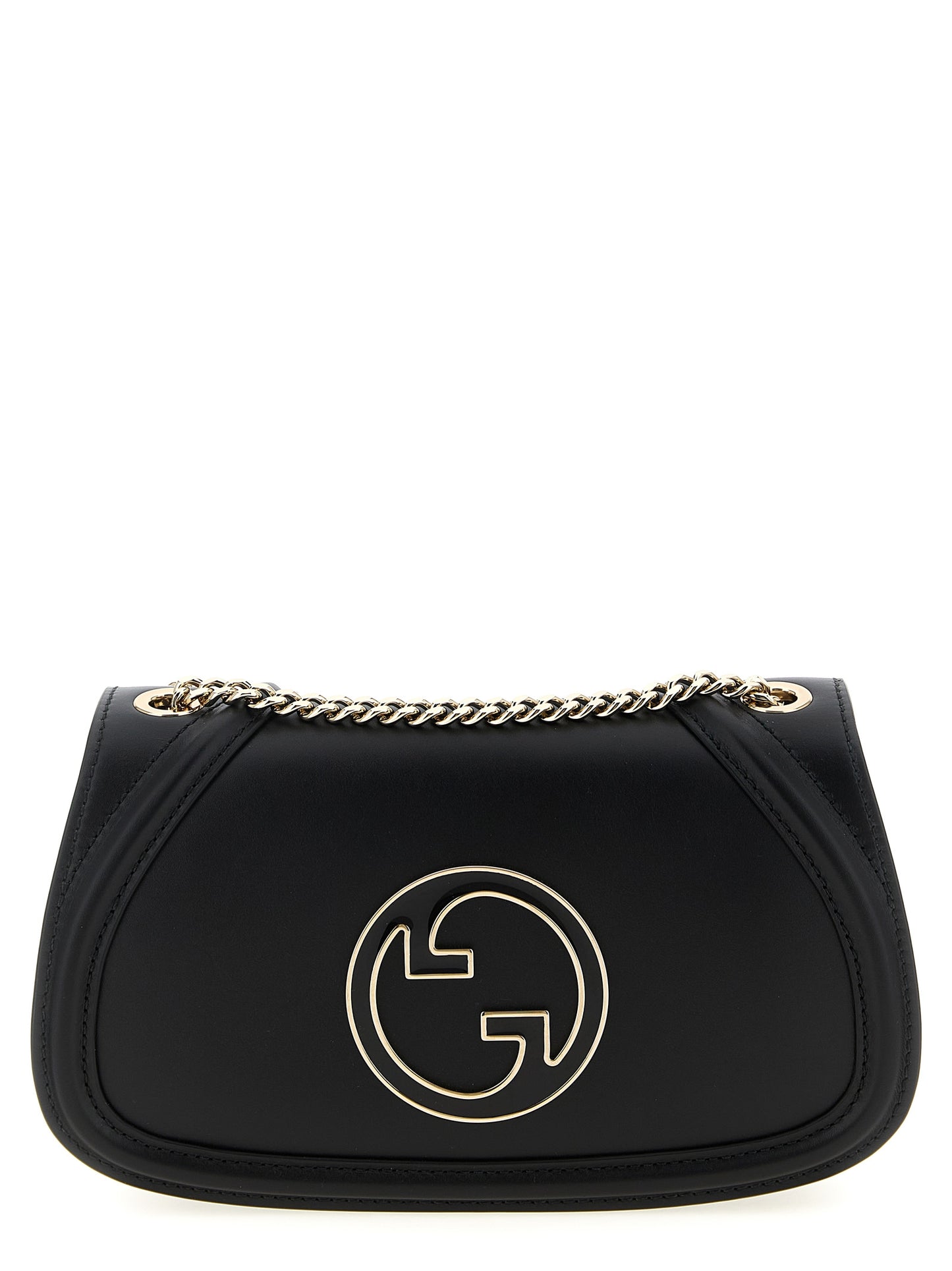 Black Calfskin Shoulder Bag