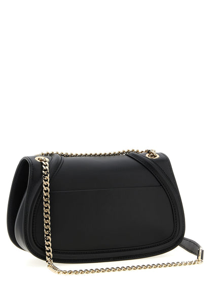 Black Calfskin Shoulder Bag