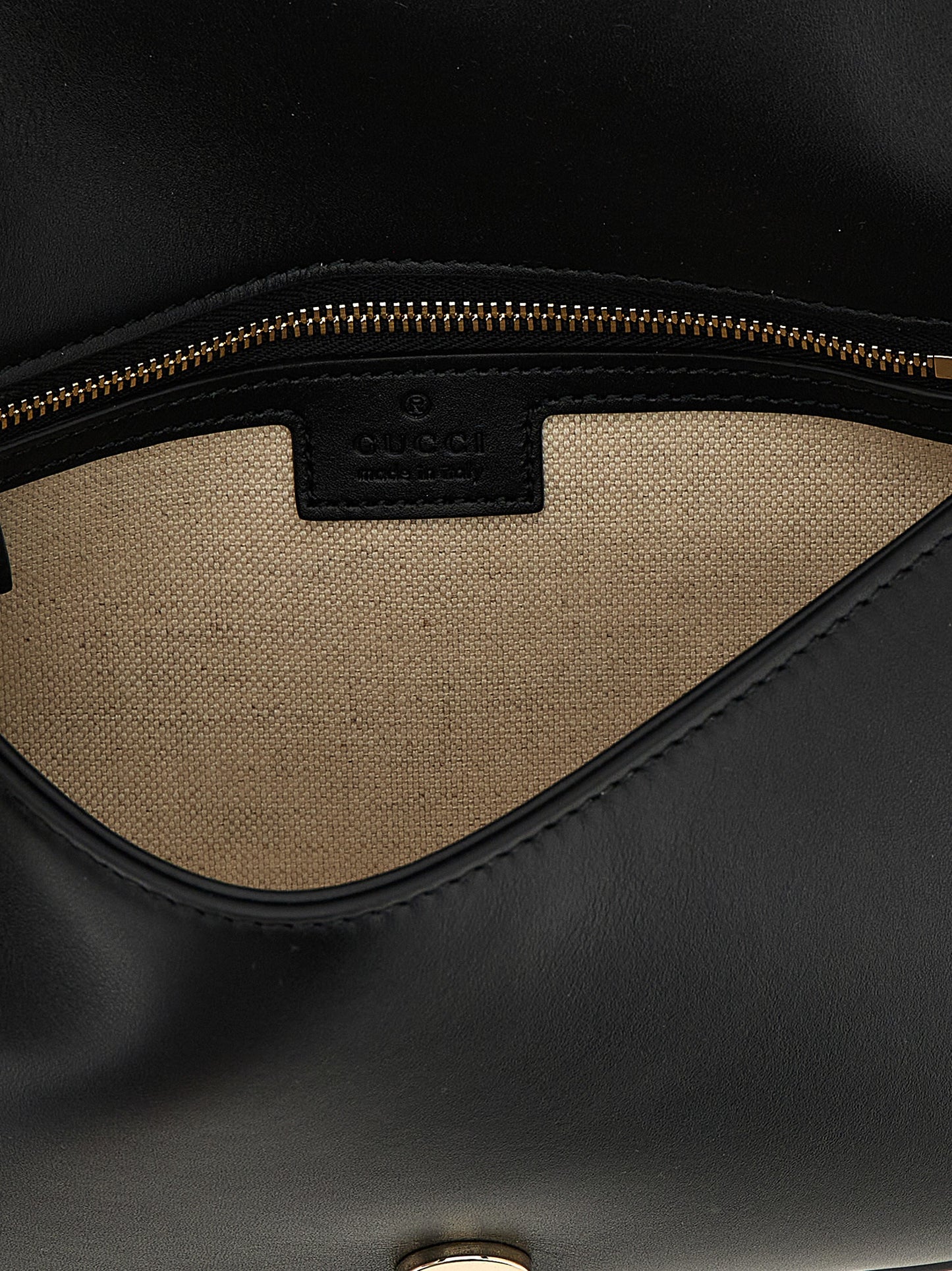 Black Calfskin Shoulder Bag