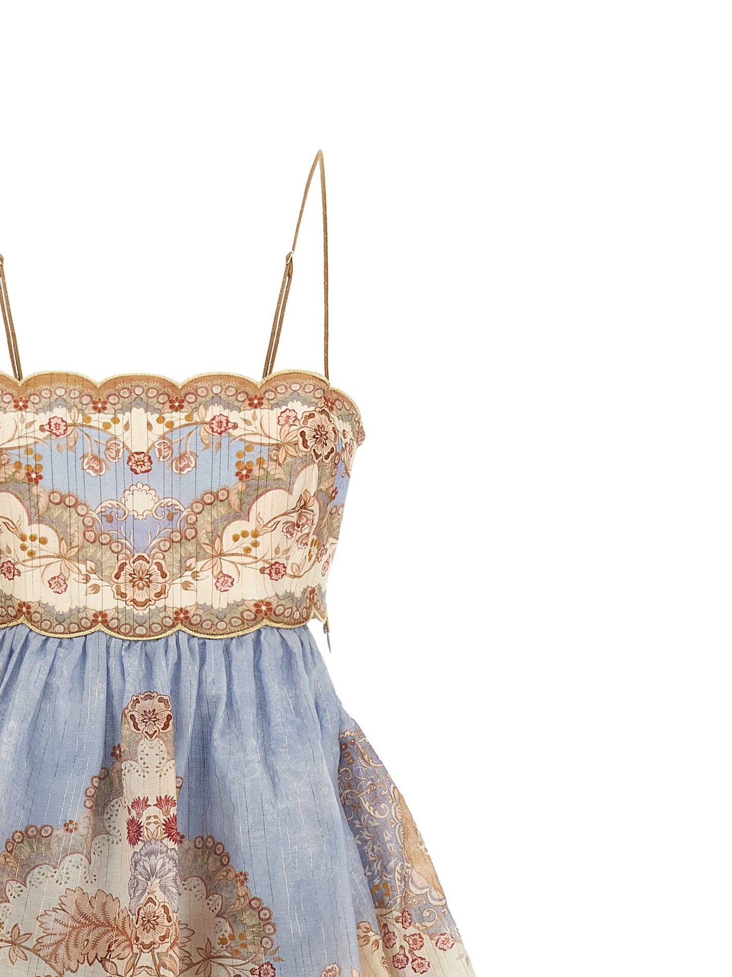 Blue Cotton Long Dress
