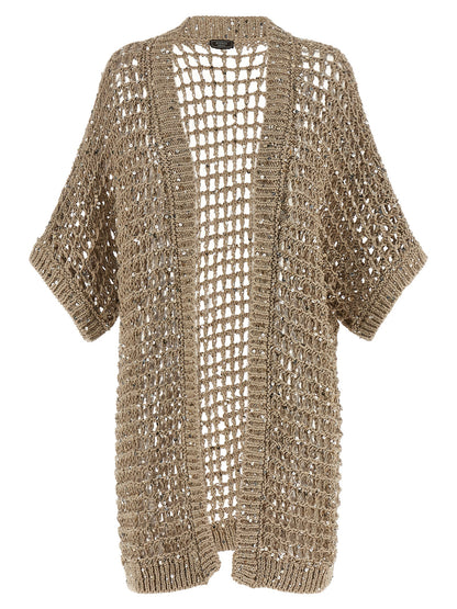 Beige Cotton Cardigan