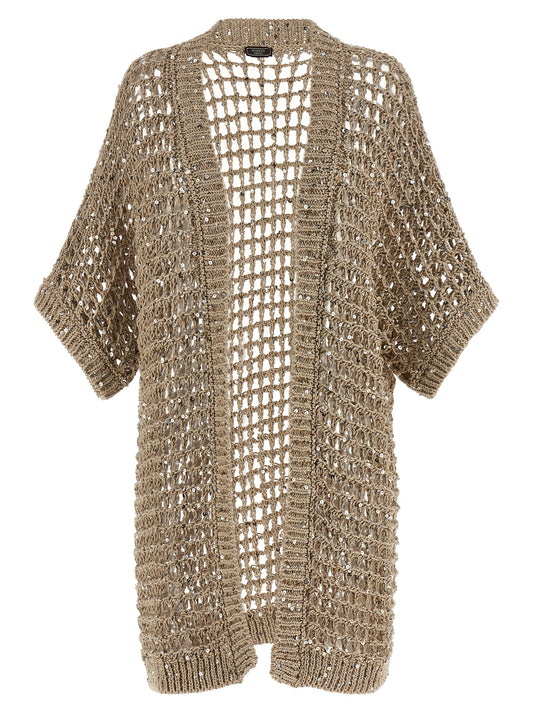 Beige Cotton Cardigan