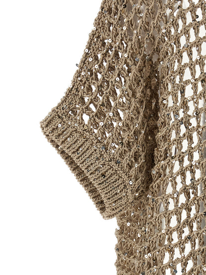 Beige Cotton Cardigan