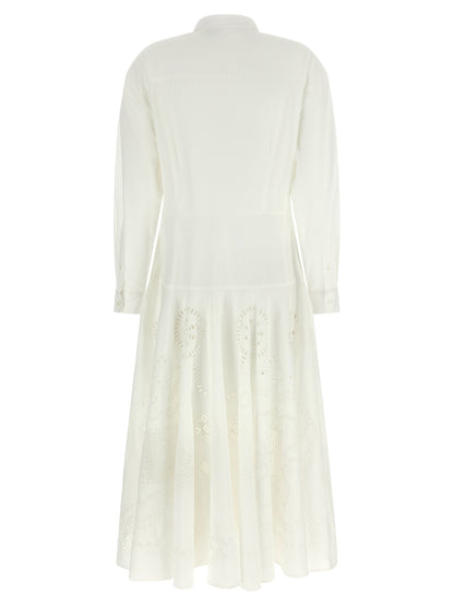 White Cotton Midi Dress