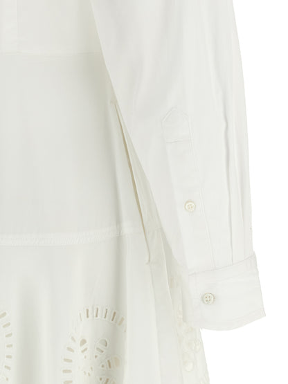 White Cotton Midi Dress