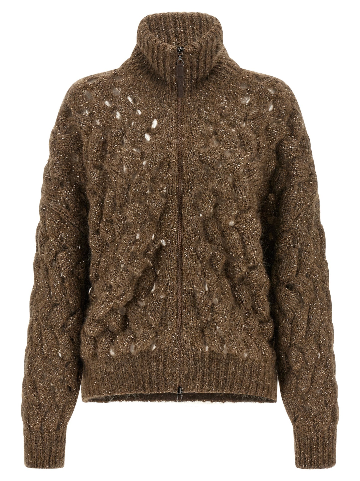 Brown Wool Cardigan