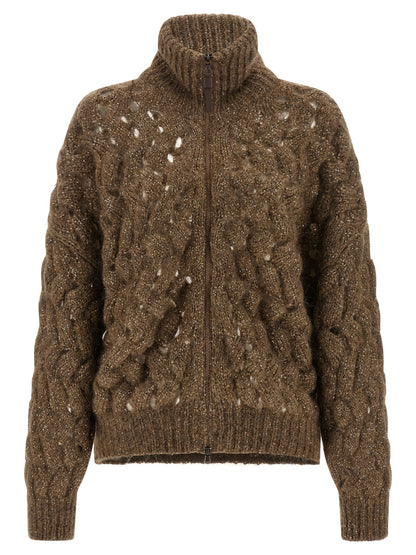 Brown Wool Cardigan