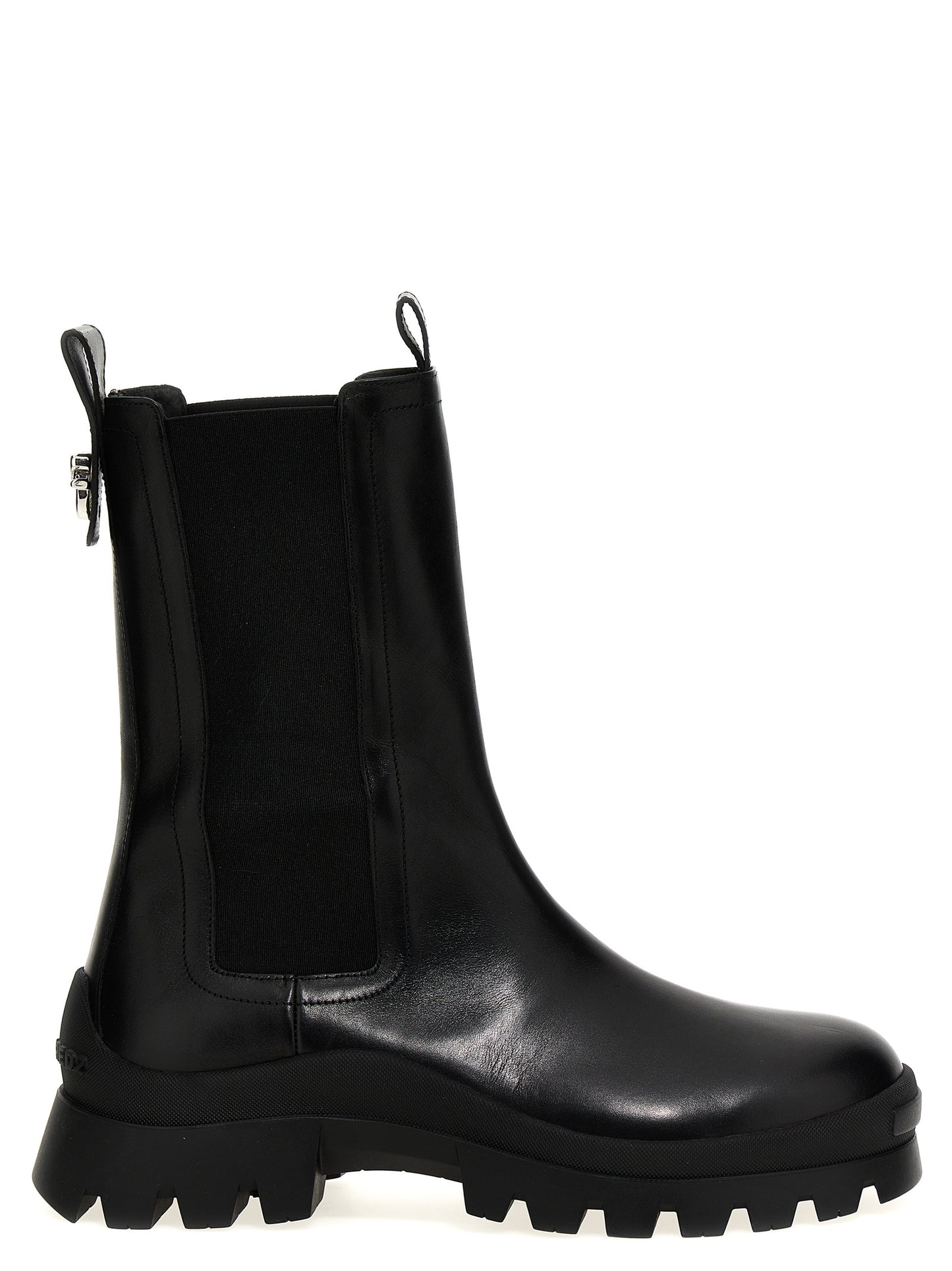 Black Calfskin Ankle Boots