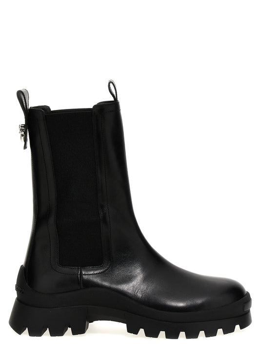 Black Calfskin Ankle Boots