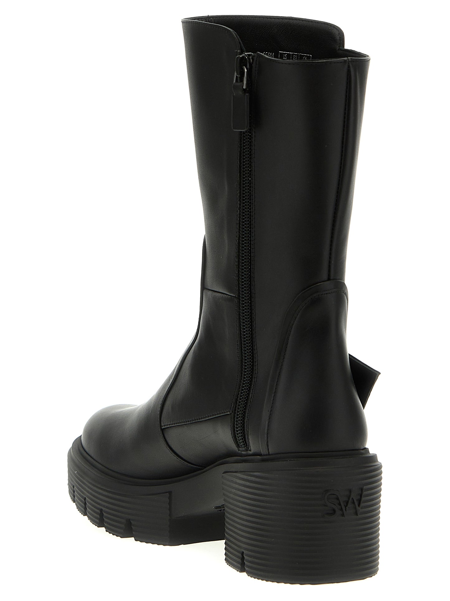 Black Calfskin Ankle Boots
