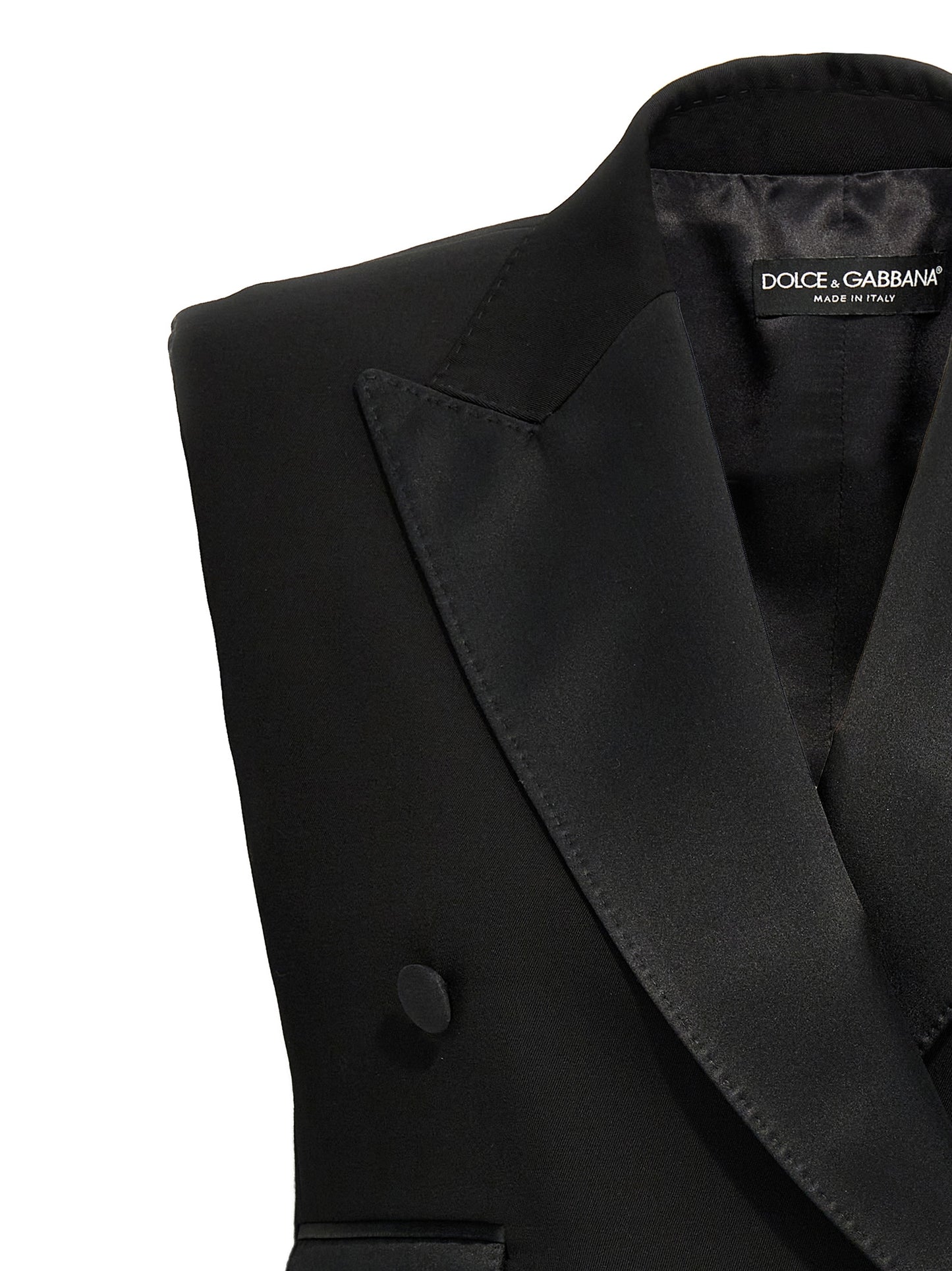 Black Silk Sleeveless Jacket