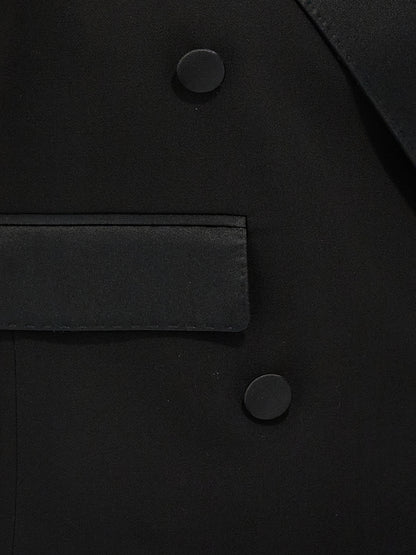 Black Silk Sleeveless Jacket