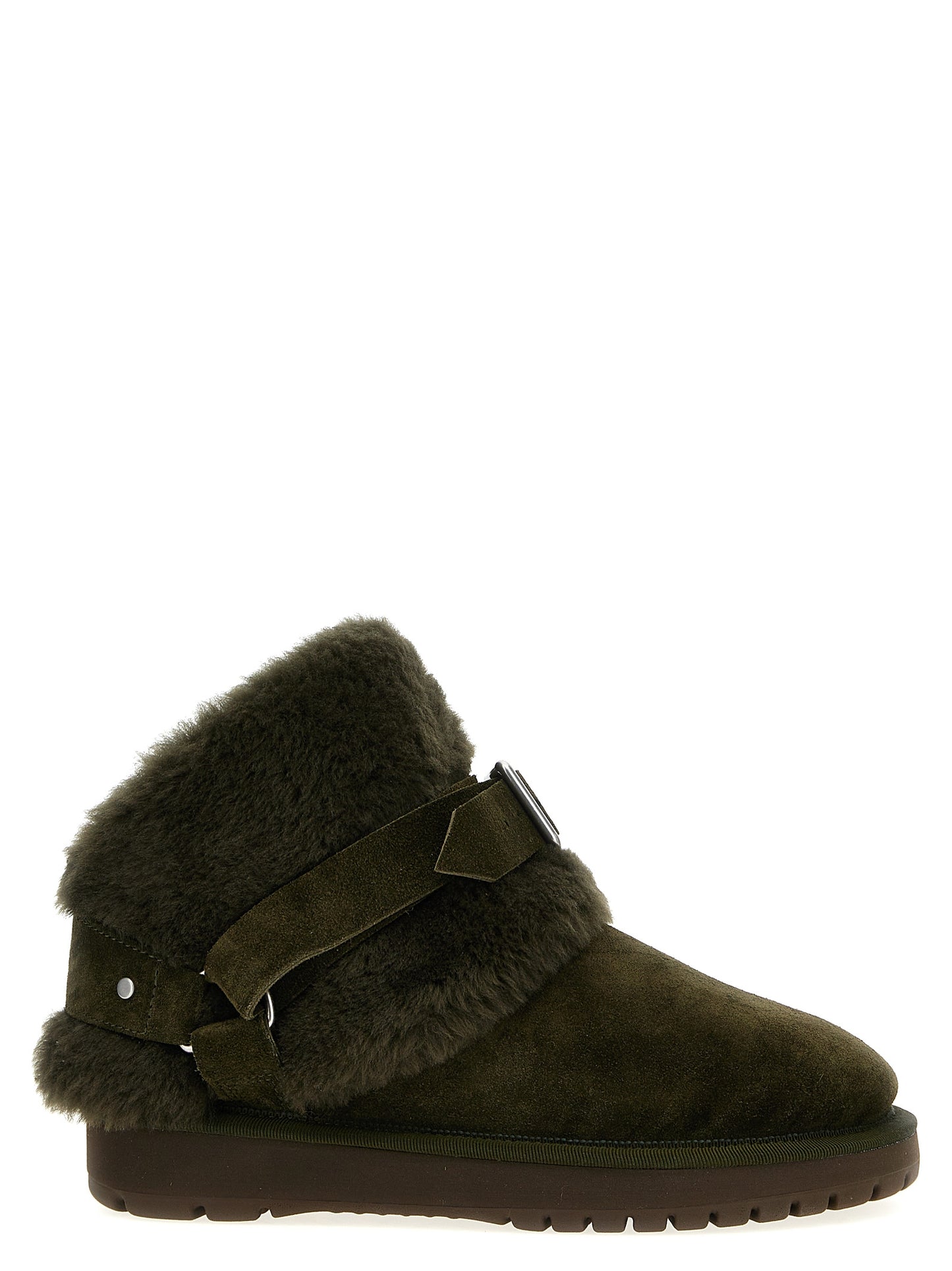 Bicolor Leather Ankle Boots