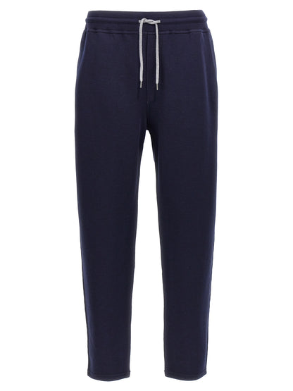 Blue Cotton Joggers (Workout Pants)