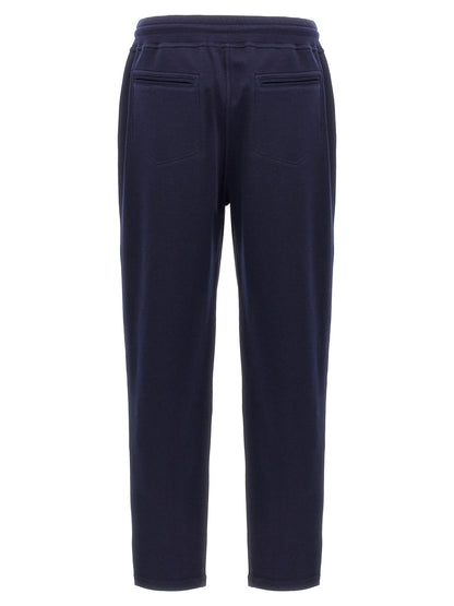Blue Cotton Joggers (Workout Pants)