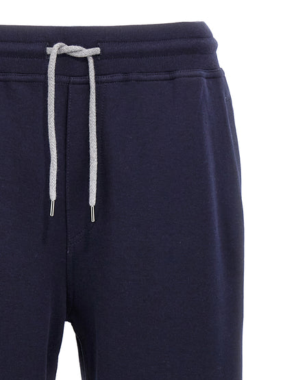 Blue Cotton Joggers (Workout Pants)