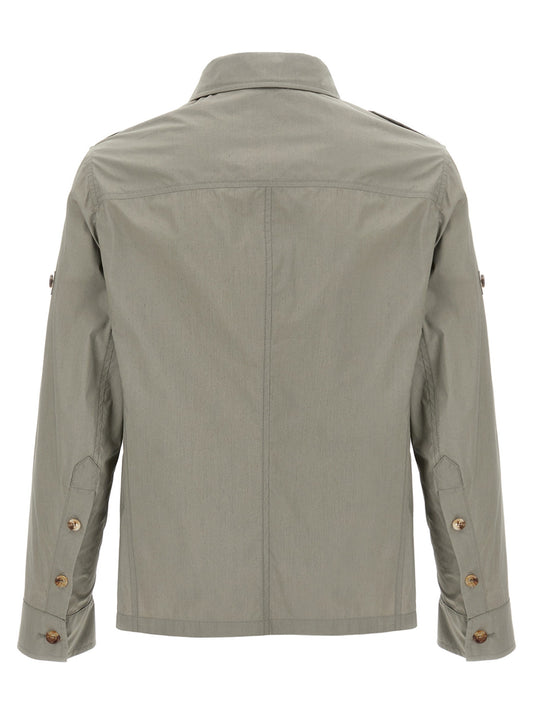 Bicolor Cotton Shell Jacket
