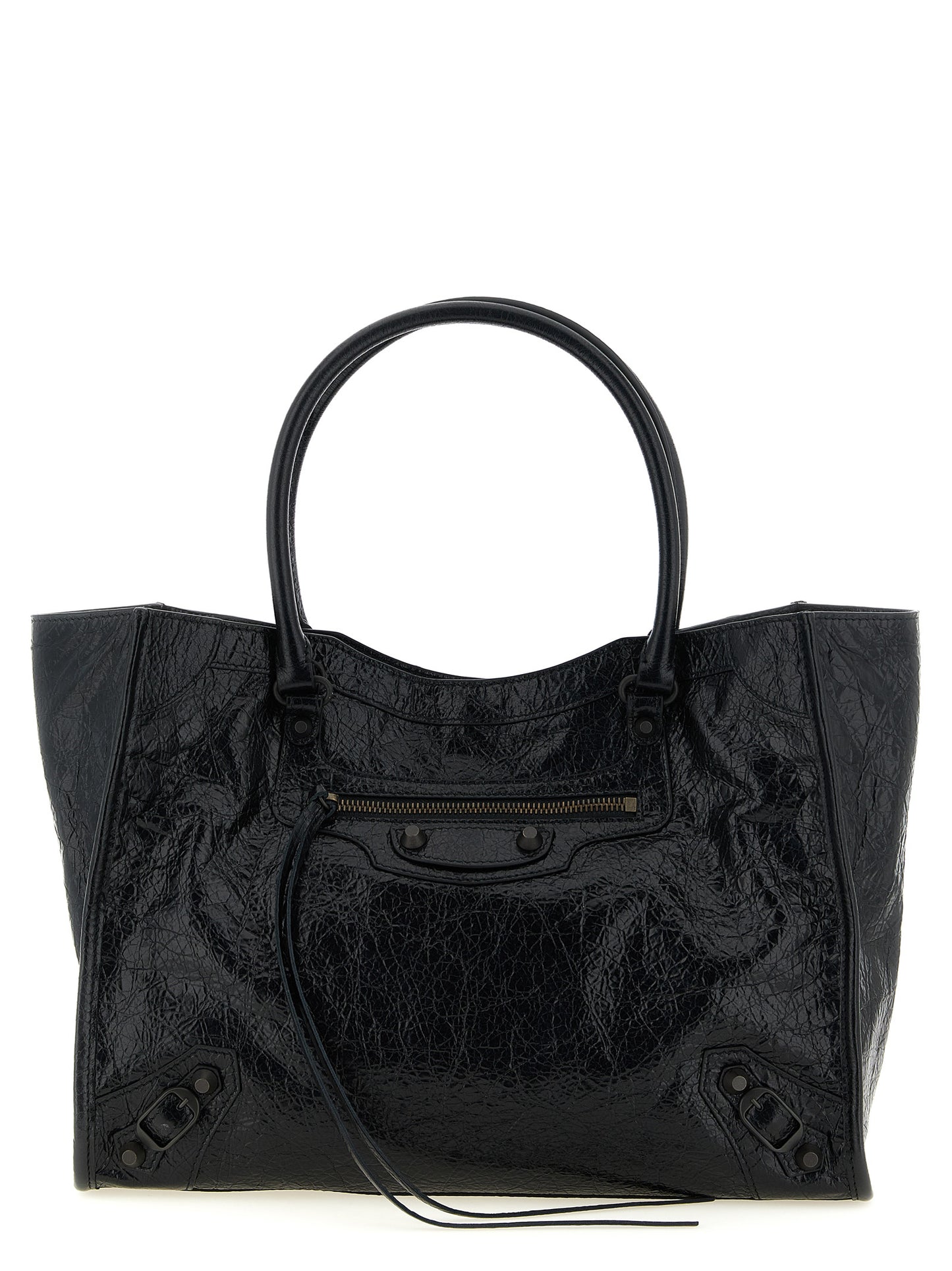 Black Lamb Leather Tote Bag