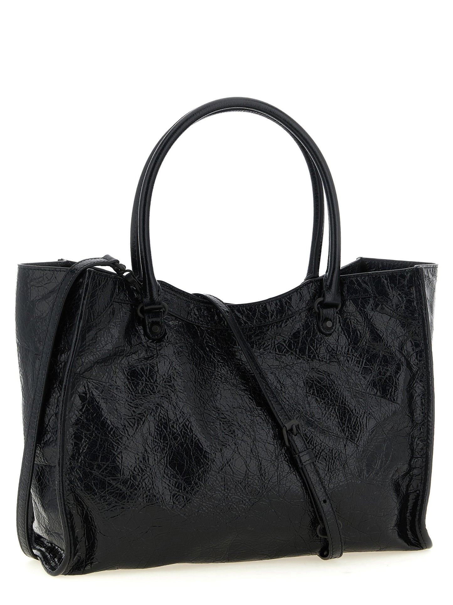 Black Lamb Leather Tote Bag