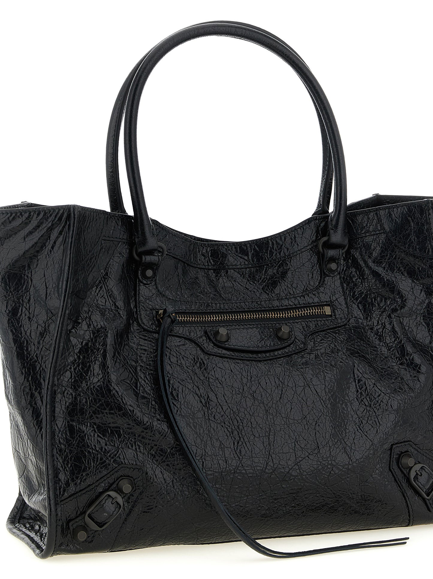 Black Lamb Leather Tote Bag