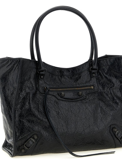 Black Lamb Leather Tote Bag