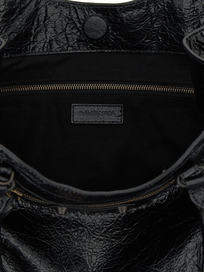 Black Lamb Leather Tote Bag