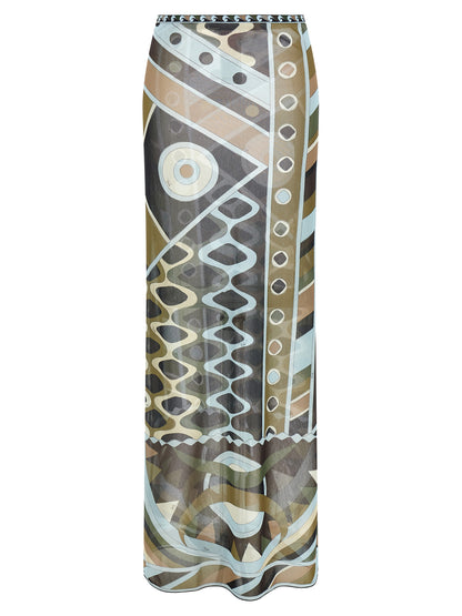 Multicolor Polyamide Mini Skirt