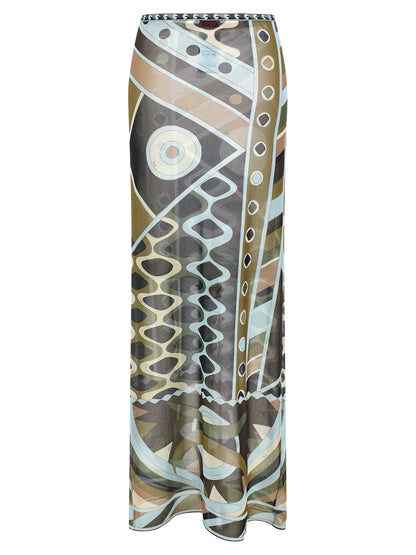 Multicolor Polyamide Mini Skirt