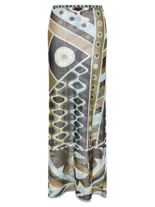 Multicolor Polyamide Mini Skirt